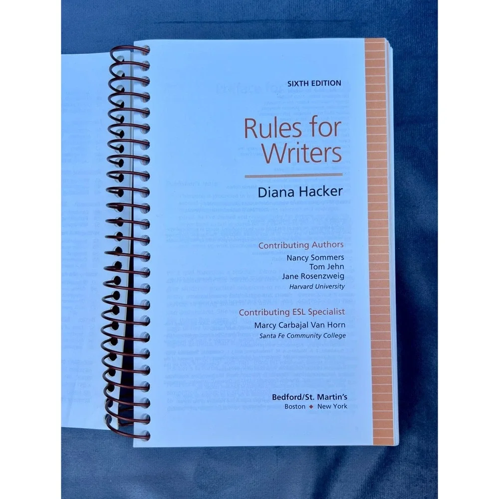 Rules for Writers Sixth Edition by Diana Hacker – Writing‎ & Grammar Guide